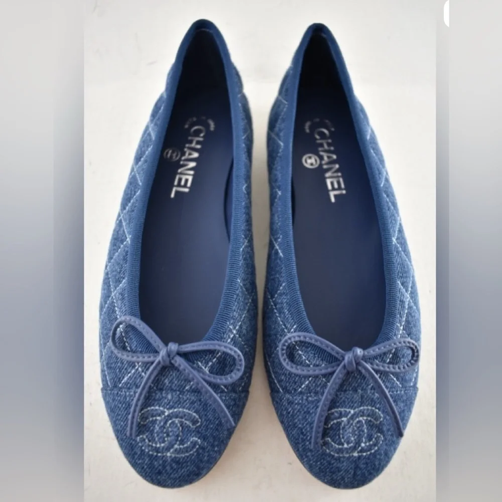 Chanel denim ballet flats 26P size 37 - Picture 13 of 13